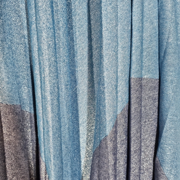 Free People Shimmering Blue Gradient Wave Dress NEW Size S - Picture 7 of 7